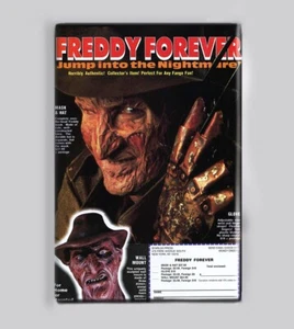 A NIGHTMARE ON ELM STREET / FREDDY MASK AD - 2"x3" POSTER MAGNET (horror movie)