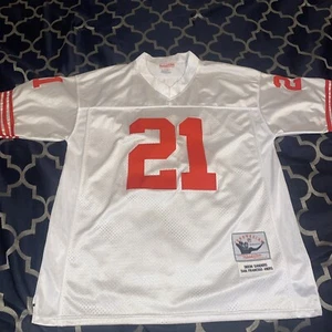 Deion Sanders San Francisco 49ers Authentic Mitchell & Ness White Jersey - Picture 1 of 4
