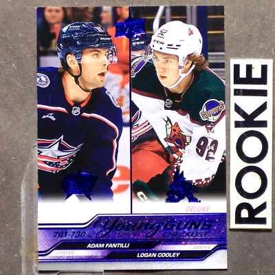 ADAM FANITLLI/LOGAN COOLEY 2023-24 Upper Deck Young Guns DELUXE /250  #730 YG - Image 1 of 4