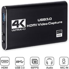 1x 4K Video Capture Card Zero Lag Loop Out HDMI USB 3.0 Device HD 1080P 60 Hz