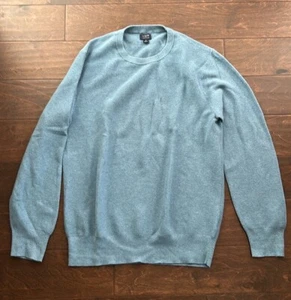 J Crew Mens Blue Crewneck Sweater Cotton Sz M Long Sleeve - Picture 1 of 4