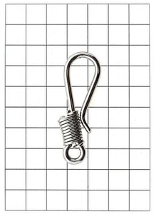 Leathercraft Hardware Silver Coil Hook S for Leather 53mm x 18mm - Picture 1 of 2