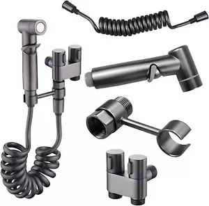Toilet Shattaf Adapter Hose Bidet Spray Stainless Steel Handheld Shower Head US - Picture 1 of 12