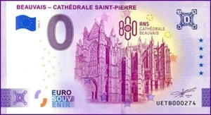 UETB / BEAUVAIS - CATHEDRALE ST-PIERRE / BILLET 0 € / 0 EURO-SCHEIN / 2025-3 - Picture 1 of 1