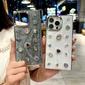 Funda protectora de diamante a prueba de golpes para teléfono iPhone 16 Pro Max 15 14 Plus 13 12 11 - Imagen 1 de 12