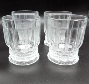 Old Fashioned Whiskey Glasses Set of 4 Heavy Clear Glass VTG Barware 10 Oz -READ - Picture 1 of 12