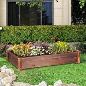 Wooden Planter Box Raised Garden Bed Flower Vegetables Potatos Tomatos Gardening - Picture 1 of 12