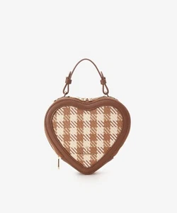 Bolso Bandolera SAMANTHA VEGA Cuadros Guinga Corazón Hombro Marrón De JP z115 - Imagen 1 de 7