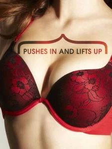 Ann Summers OMG The Boost rot & schwarz BH Gr. 36D *auf Lager* - Bild 1 von 3