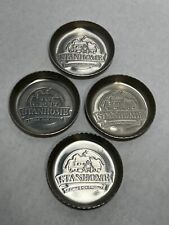 Vintage Stanhome metal coaster, set of 4, silver, VGC, Stanley Co.