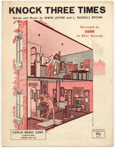 Dawn Knock Three Times 1970 Sheet Music - Picture 1 of 1