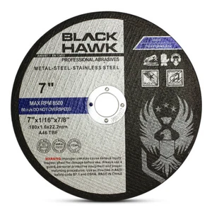 100 Pack 7"x1/16"x7/8" Cut-off Wheel - Metal & Stainless Steel Cutting Discs - Picture 1 of 7