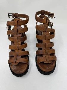 Sandalo donna Dirty Laundry Fun Stuff Distres con tacco whisky taglia US 8 EUR38,5 - Foto 1 di 6