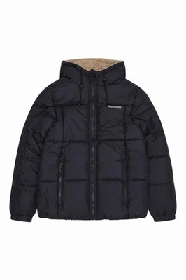 Reebok Womens Puffer Jacket Reversible Sherpa Puffer Jacket Black - Image 1 of 4