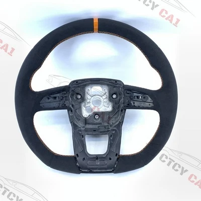Custom All black Alcantara Steering Wheel for Lamborghini Urus /Orange stitching - Image 1 of 4