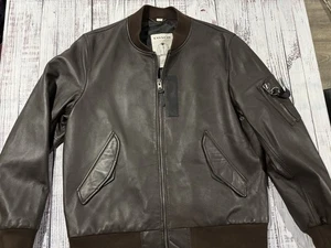NEU Herren Coach Lederjacke Gr. 54 (XL US) braun Bomber weiches Leder - Bild 1 von 7