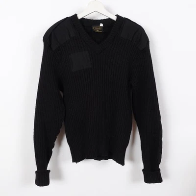 Vintage Citadel 100% Virgin Wool Black Sweater Men’s Size 44 Made in Britain - Image 1 of 4
