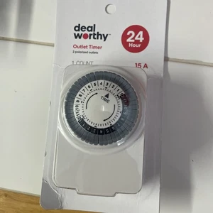 Target Deal Worthy Outlet Timer, 2 Prese Polarizzate, Bianco ***NUOVO*** Uso Interno - Foto 1 di 5