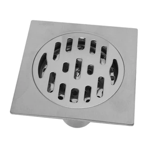 Square Shower Drain Kit 4.3in Stainless Steel Anti Clogging Odor Free Floor Drai - Bild 1 von 22