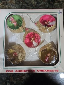 Jewelbrite Diorama Adornos de Navidad Vintage Años 60 Coro Ángeles - Imagen 1 de 8
