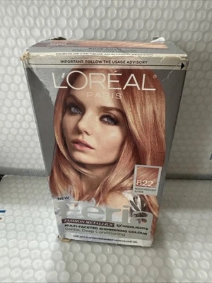 Color de cabello permanente Loreal Feria #822 rubio iridiscente medio como está RARO Foto 1 de 4