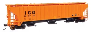 HO Scale-WALTHERS 910-49041 ILLINOIS CENTRAL GULF 3-Bay Covered Hopper Car - Bild 1 von 4