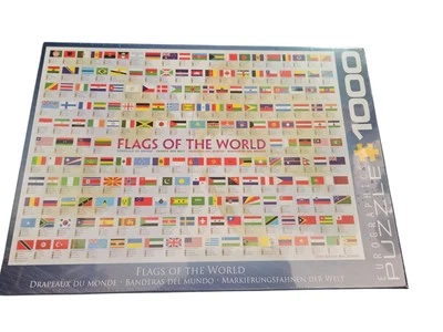 Flags of the World 1000 Piece Jigsaw Puzzle Eurographics New - Image 1 of 2
