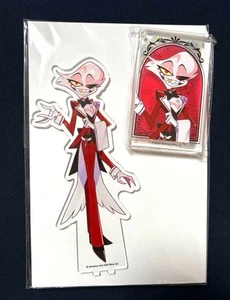 Hazbin Hotel Angel Dust Acrylic Stand & Liquid Keychain Cafe Set Japan Anime NEW - Picture 1 of 1