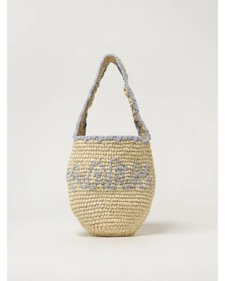 Marni Woven Straw Bag Women Blue Shoulder Bags - Image 1 of 4