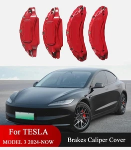 New Red Brake Caliper Cover For Tesla Model 3 2024 2025 Highland Accessories - Picture 1 of 3