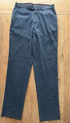 Pantalones de sarga Hiltl Napa para hombre 35 (mide 34 cintura) azul pierna recta 5 bolsillos Foto 1 de 4