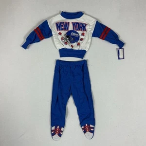 Vintage New York Giants NEW Baby 90s Football 2 Piece Set 18 Months NFL Pajama - Picture 1 of 7