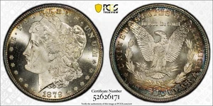 1879-S DOLLARO MORGAN S$1 PCGS MS 67 CAC - Foto 1 di 3