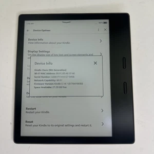 Amazon Kindle Oasis 9a generazione | Modello CW24Wi | 7" | 32GB | Wi-Fi | Oro Champagne - Foto 1 di 8