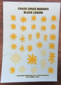 Calcomanías Warhammer 40K Caos Marines Espaciales Transferencias Legión Negra - Imagen 1 de 1