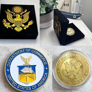 Department of Commerce Challenge Coin With Black Velvet Case - Picture 1 of 3