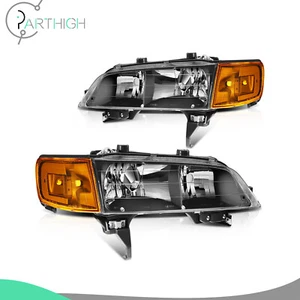Black Headlights For 1994-1997 Honda Accord Leadlamps Assembly Front Left+Right - Picture 1 of 5