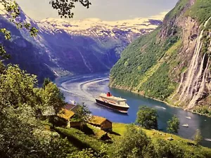 RAVENSBURGER PUZZLE 1,000-PIECE "NORWEGIAN FJORD" JIGSAW PUZZLE 27" x 20" - Picture 1 of 6
