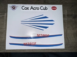 Cox Acro Cub .049 CL Decal Set Reproduction - Picture 1 of 1