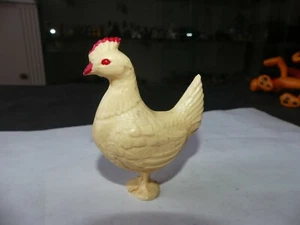 JOUET ANCIEN POULE EN PLASTIQUE CREUX - Imagen 1 de 2