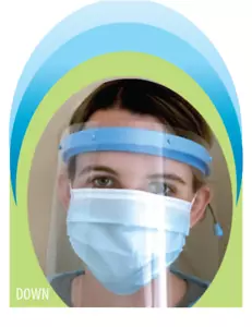 Adjustable Face Shield with Anti Fog Clear Film 10 Box (10 Frame + 200 Shields) - Picture 1 of 4