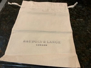 Boudoin & Lange London Staub/Schuh/Aufbewahrung Creme Baumwolle Kordelzugbeutel 10” x 14” - Bild 1 von 2