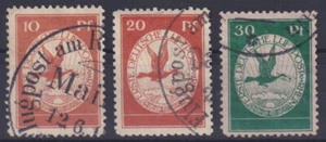 Deutsches Reich 1912 Mi.Nr. I - III Rhein-Main Flugpost, gestempelt (Mi. 230,-€) - Bild 1 von 2