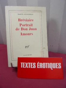 Marcel Jouhandeau. Bréviaire, portrait de Don Juan, Amours. Ed. Gallimard - Foto 1 di 3