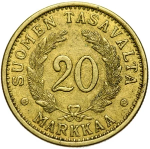 Finland coin 20 Mark Markkaa 1938 S Helsinki-Vantaa condition! - Picture 1 of 2
