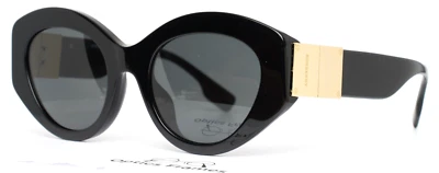 BURBERRY BE4361-F 3001 87 Black Womens Cat Eye Full Rim Sunglasses 51-20-135 - Image 1 of 4