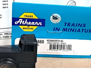 KIT HO=1/87 Semi W900 KENWORTH TRACTOR-TRUCK 3AXLE ALL BLACK LAYOUT/DISPLAY KW - Picture 1 of 13