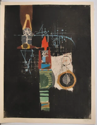 Johnny Friedlaender/großformatige Farbradierung/handsigniert /95 Exemplare/2 - Bild 1 von 4