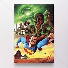 Superman Poster Canvas Comic Book Cover Art DC Print #57266