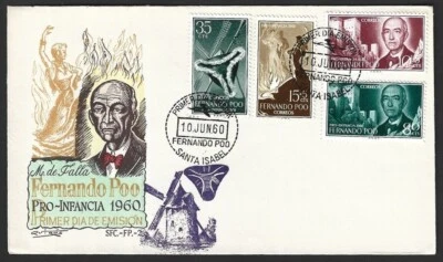 Fernando Poo 1960 Pro Infancia FDC - Image 1 of 2